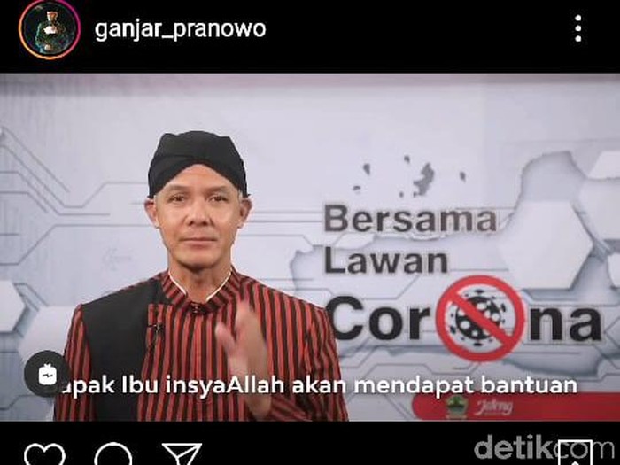 Gubernur Jateng Ganjar Pranowo, Jumat (17/4/2020).