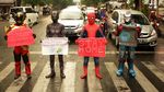 Spiderman hingga Ironman, Kampanye Lawan Corona di Makassar