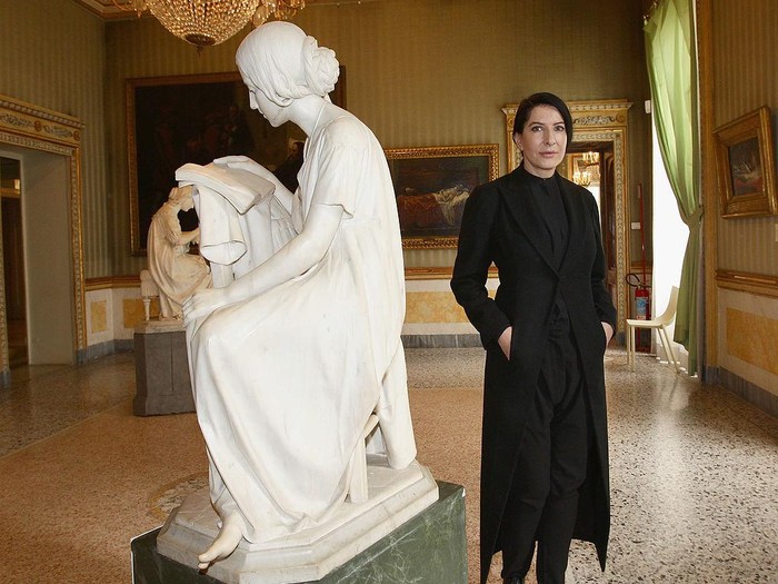 MUNICH, GERMANY - MARCH 11: Artist Marina Abramovic during the premiere of BODY OF TRUTH by Evelyn Schels at City Kino on March 11, 2020 in Munich, Germany. (Photo by Hannes Magerstaedt/Getty Images)