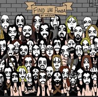 Bisa temukan seekor panda yang sedang ikut berkumpul bersama para penggemar musik metal? Kalau bisa berarti matamu jeli banget. Foto: Facebook Espen Westum