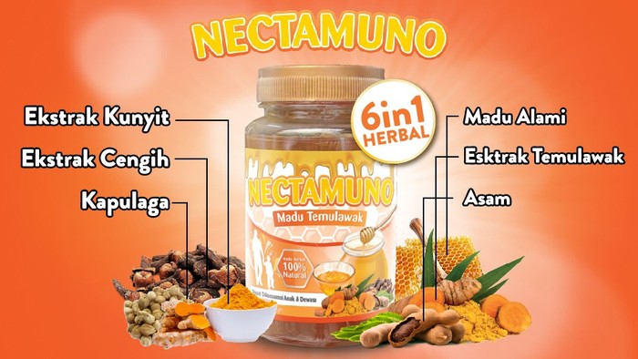 Nectamuno Madu 6 in 1 untuk Imunitas Tubuh