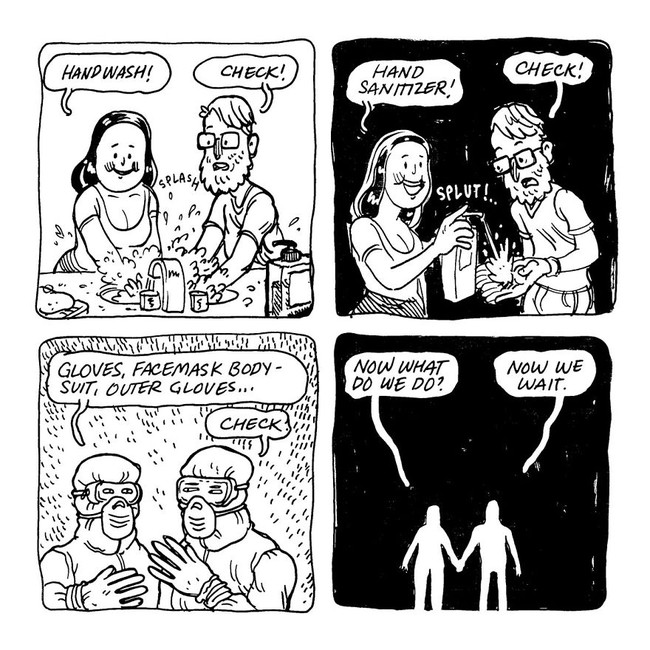 Kurang lebih hal inilah yang kita rasakan saat ini. Hanya bersiap-siap, tetapi tetap harus isolasi diri di rumah dan tidak boleh keluar. Tapi tidak apa-apa, yang terpenting kita merasa aman dan tetap sehat. Foto: Instagram @brokegrid