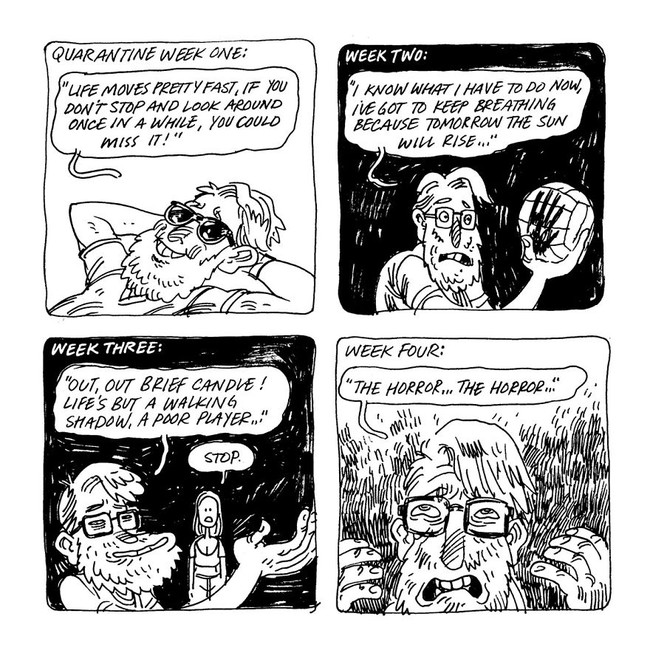 Minggu pertama isolasi diri di rumah akan terasa sangat menyenangkan karena kamu bisa bebas menonton TV atau melakukan apapun yang kamu inginkan di rumah. Namun di minggu-minggu setelahnya kamu akan mulai merasa depresi dan semakin depresi. Foto: Instagram @brokegrid