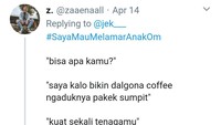 Kalau ayah si doi suka dalgona coffee, bisa juga nih jadi bahan pdkt. Bilang saja kalau bikin dalgona coffee ngaduknya palai sumpit. Kamu pasti dianggap pekerja keras.  Foto: twitter