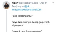 Ketika seorang pria bertemu ayah kekasihnya, biasanya akan ditanya bisa apa kamu? Nah dari pertanyaan ini muncullah jawaban-jawaban nyeleneh dari netizen.  Foto: twitter