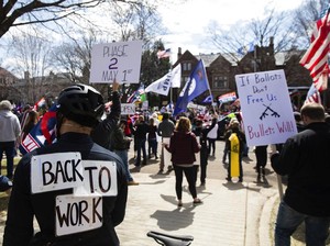 Trump Dukung Demo Tolak Lockdown, Prancis Bilang Corona Bukan dari Lab Wuhan
