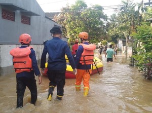17 RT di Sawangan Depok Terendam Banjir Kiriman dari Bogor
