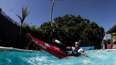 Gegara Corona, Atlet Kano Australia Berlatih di Kolam Renang Pribadi