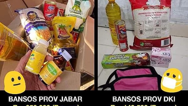 Beda Isi Paket Sembako Jabar dan Jakarta hingga Pria Mengais Tumpahan Susu