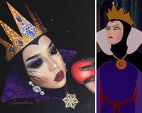 Kemampuan merias diri yang luas biasa membuat wanita berhijab ini mampu menirukan gaya tokoh-tokoh kartun terkenal dunia. Ini dia foto-fotonya.