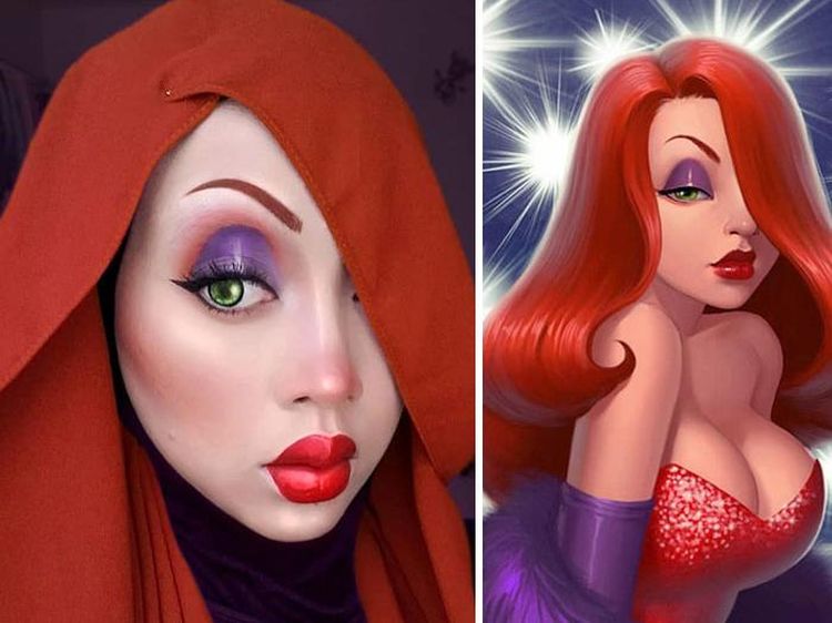 Jago Make Up, Wanita Ini Tiru Tokoh Kartun Dunia