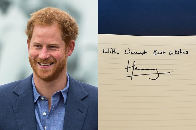 Tanda tangan Pangeran Harry (Foto: Getty Images)