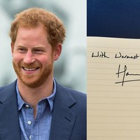 Tanda tangan Pangeran Harry (Foto: Getty Images)
