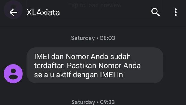 Sedangkan ini contoh untuk pelanggan XL Axiata.