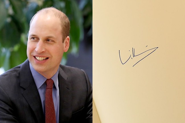 Tanda tangan Pangeran William (Foto: Getty Images)