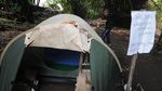 Tangkal Penyebaran Corona, Pemudik Ini Isolasi Diri di Tenda