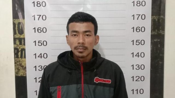 Herdin H ditangkap polisi karena menganiaya istri siri di Makassar.