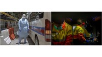 Dan yang terakhir adalah supir ambulans, Pekerjaan ini sama halnya dengan petugas kesehatan yang bekerja nonstop 24 jam untuk menjemput dan mengantar para pasien COVID-19. Bayangkan ada berapa ratus orang yang harus mereka jemput untuk diantar ke rumah sakit. Jadi itulah beberapa pekerjaan dan profesi yang masih harus bertugas saat masa darurat ini, Semoga Tuhan melindungi kalian semua. Rahman Roslan/Getty Images, AP Photo/Emilio Morenatti  