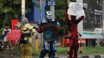 Aksi Superhero Ajak Warga Makassar Stay at Home untuk Lawan Corona