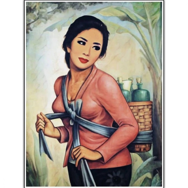 Foto editan ini memperlihatkan Soimah saat sedang berjualan jamu. Riasan wajahnya tetap yang paling on point ya? Foto: Instagram @genks_id