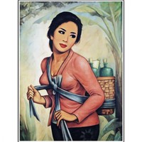 Foto editan ini memperlihatkan Soimah saat sedang berjualan jamu. Riasan wajahnya tetap yang paling on point ya? Foto: Instagram @genks_id