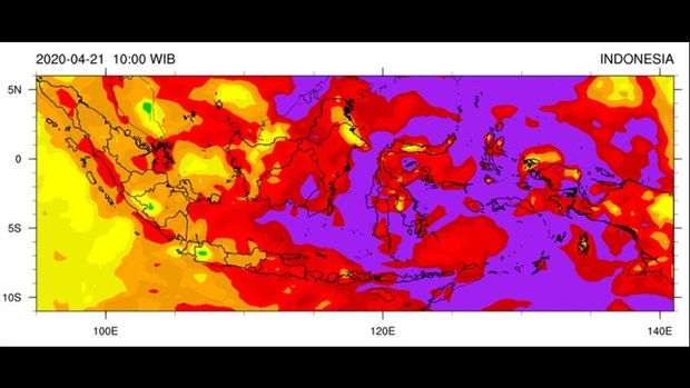 data uv index 21 april