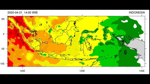 data uv index 21 april