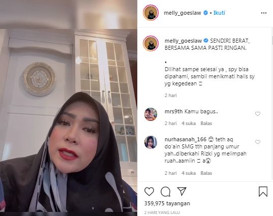 melly goeslaw berbagi makanan