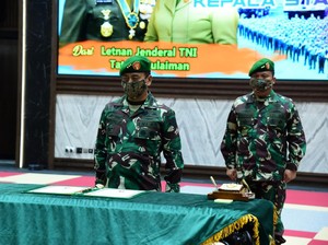 Pakai Protokol COVID-19, KSAD Lantik Wakasad Mayjen Fachrudin