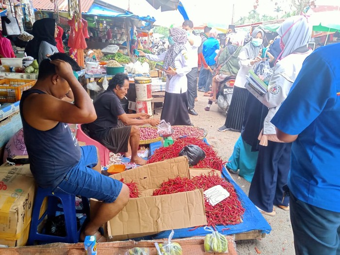 Suasana di pasar Pekanbaru (Chaidir-detikcom)