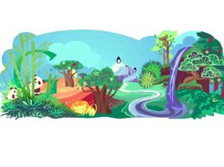 Tampilan Google Doodle Rayakan Hari Bumi Tahun Ke tahun