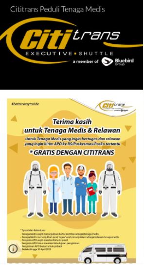 Cititrans Peduli Petugas Medis dan Relawan