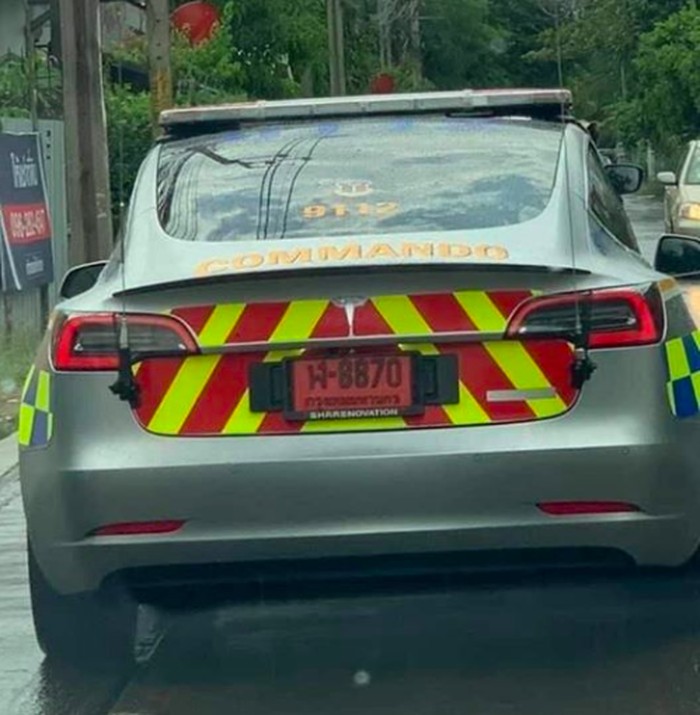 Tesla Model 3 jadi mobil polisi di Thailand