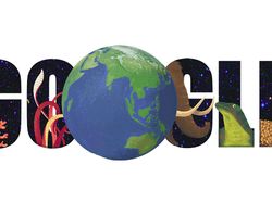 Tampilan Google Doodle Rayakan Hari Bumi Tahun Ke tahun