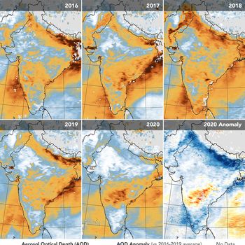 Level aerosol di India Level aerosol di India sebelum dan sesudah lockdown