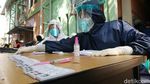 Suasana Rapid Test Corona di Pasar Cilegon