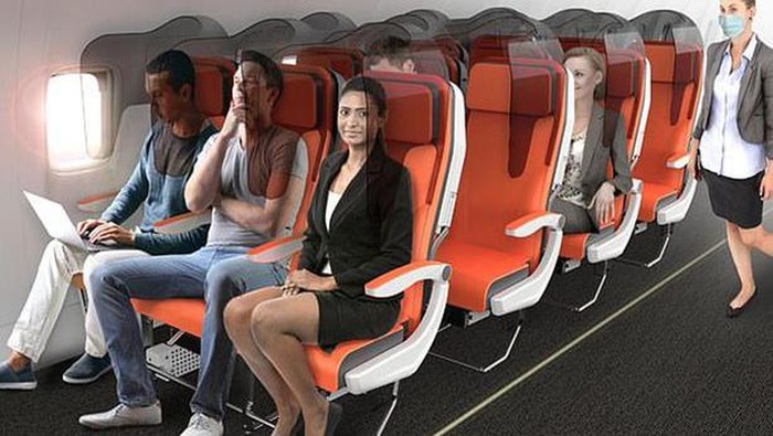 Desain kursi pesawat baru usai Corona