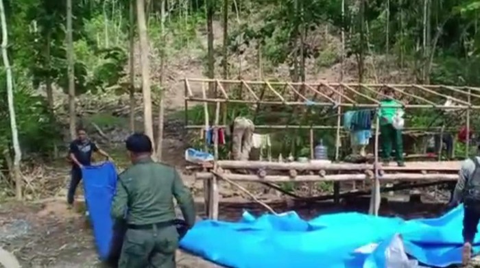 Markas pelaku illegal logging di Sultra (Dok. Istimewa)