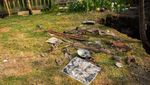 Penampakan Mobil yang Terkubur di Kebun Rumah
