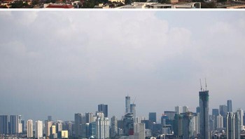 Potret kota Jakarta, Indonesia. Foto di atas diambil pada 4 Juli 2019, sedangkah di bawah pada 16 April 2020. (Foto: Boredpanda)