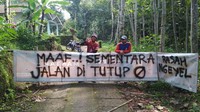 Ini jalannya ditutup, harap dimengerti ya. Foto: Twitter @panggah033
