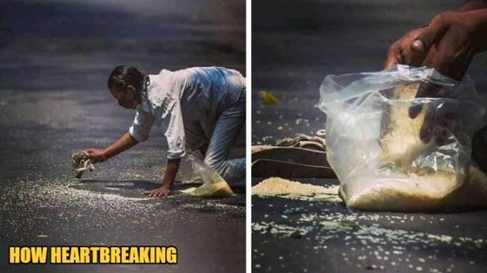 Kisah mengais makanan di jalanan