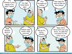 Saat Komar dan Udin Ngaji Online