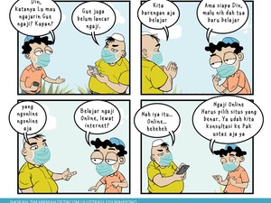 Saat Komar dan Udin Ngaji Online