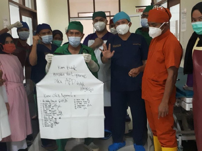 Tim medis RSUD di Sidrap protes kekurangan APD