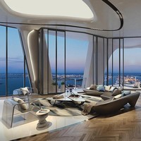 Interior hadir dalam desain minimalis yang bernuansa futuristik. Kaca dan garis lengkung khas Zaha Hadid turut mendominasi. (Foto: Instagram)