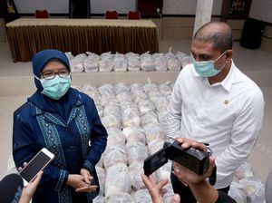 Gubsu-ASN Pemprov Sumut Patungan Bagi Sembako ke Warga Terdampak Corona
