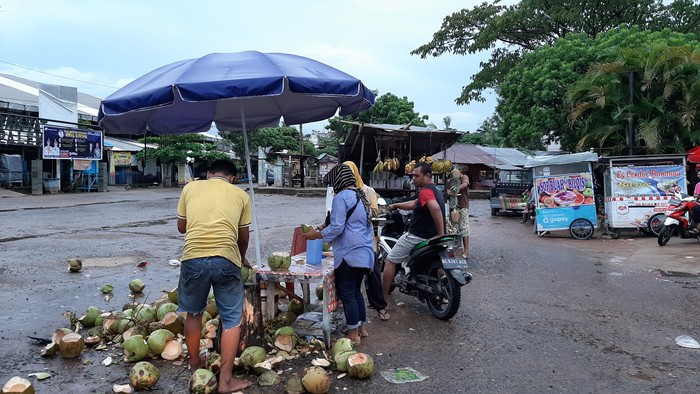Lokasi pasar beduk di Palembang sepi (Raja Adil-detikcom)