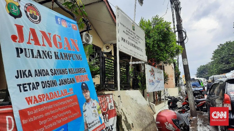 Pos Pengamanan Mudik di Tangerang Hari Pertama Larangan Mudik, Pos Pengamanan Baru Dibangun di Tangerang