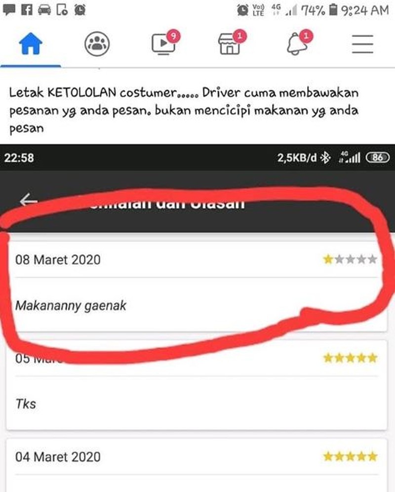 penilaian ojol